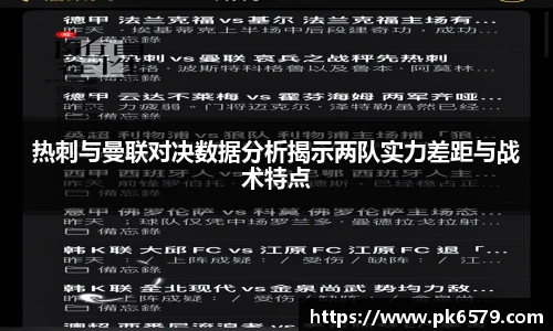 热刺与曼联对决数据分析揭示两队实力差距与战术特点